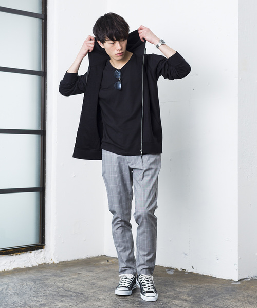 WEGO（ウィゴー）の「WEGO/カラー裏毛ZIPパーカー（パーカー・メンズ・ホワイト/ベージュ/杢グレー/ロイヤルブルー/カーキ/ブラック/レッド/オートミール・MEDIUM/SMALL/LARGE）」の18枚目の写真