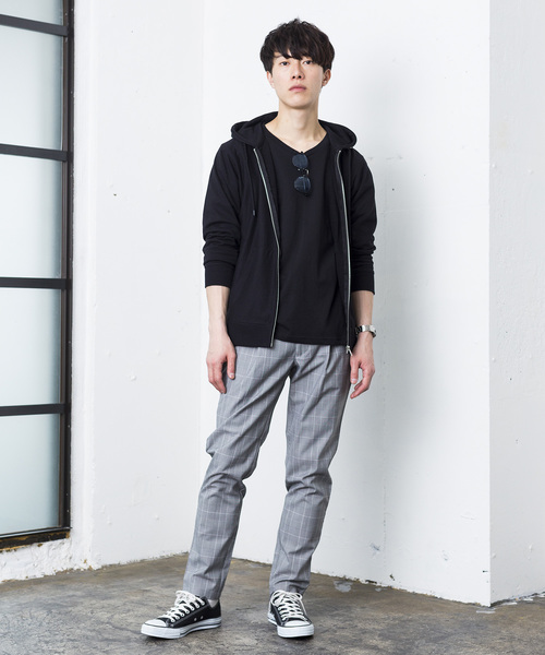 WEGO（ウィゴー）の「WEGO/カラー裏毛ZIPパーカー（パーカー・メンズ・ホワイト/ベージュ/杢グレー/ロイヤルブルー/カーキ/ブラック/レッド/オートミール・MEDIUM/SMALL/LARGE）」の19枚目の写真