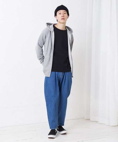 WEGO（ウィゴー）の「WEGO/カラー裏毛ZIPパーカー（パーカー・メンズ・ホワイト/ベージュ/杢グレー/ロイヤルブルー/カーキ/ブラック/レッド/オートミール・MEDIUM/SMALL/LARGE）」の20枚目の写真