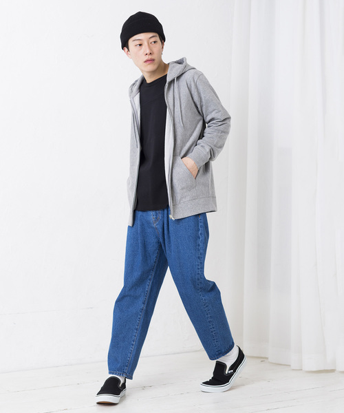 WEGO（ウィゴー）の「WEGO/カラー裏毛ZIPパーカー（パーカー・メンズ・ホワイト/ベージュ/杢グレー/ロイヤルブルー/カーキ/ブラック/レッド/オートミール・MEDIUM/SMALL/LARGE）」の21枚目の写真