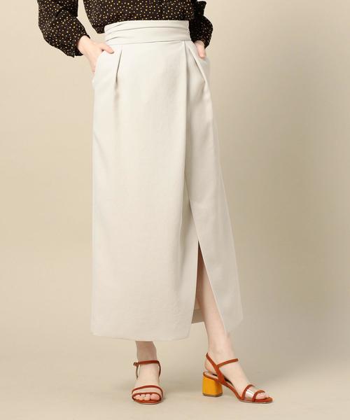 BEAUTY&YOUTH UNITED ARROWS(ビューティーアンドユースユナイテッドアローズ)の「BY ラップスリットハイウエストスカート о(スカート・レディース・ブラック/イエロー/ナチュラル・SMALL/MEDIUM)」の3枚目の写真