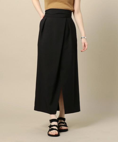 BEAUTY&YOUTH UNITED ARROWS(ビューティーアンドユースユナイテッドアローズ)の「BY ラップスリットハイウエストスカート о(スカート・レディース・ブラック/イエロー/ナチュラル・SMALL/MEDIUM)」の2枚目の写真