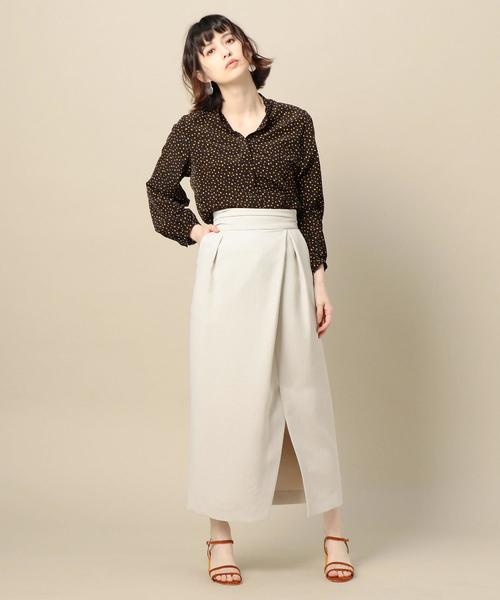 BEAUTY&YOUTH UNITED ARROWS(ビューティーアンドユースユナイテッドアローズ)の「BY ラップスリットハイウエストスカート о(スカート・レディース・ブラック/イエロー/ナチュラル・SMALL/MEDIUM)」の16枚目の写真