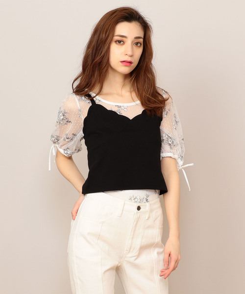 MIIA（ミーア）の「2wayレースブラウス（シャツ/ブラウス・レディース・ネイビー/レッド/オフホワイト/ピンク・FREE）」の8枚目の写真