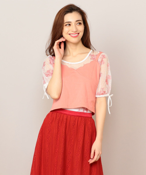 MIIA（ミーア）の「2wayレースブラウス（シャツ/ブラウス・レディース・ネイビー/レッド/オフホワイト/ピンク・FREE）」の10枚目の写真