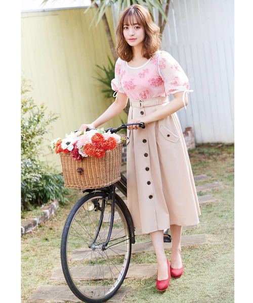 MIIA（ミーア）の「2wayレースブラウス（シャツ/ブラウス・レディース・ネイビー/レッド/オフホワイト/ピンク・FREE）」の9枚目の写真