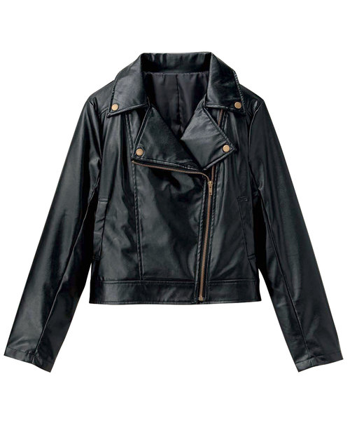 GeeRA(ジーラ)の「フェイクレザーライダースジャケット(ライダースジャケット・レディース・モカ/ブラック・MEDIUM/LARGE/X-LARGE/SMALL)」の6枚目の写真