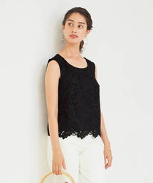 NARACAMICIE | 【雑誌掲載】【セットアップ対応】リーフケミカルレースノースリーブブラウス(シャツ/ブラウス)