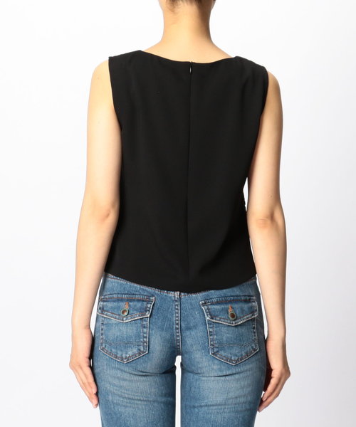 NARACAMICIE(ナラカミーチェ)の「【セットアップ対応】リーフケミカルレースノースリーブブラウス(シャツ/ブラウス・レディース・ブラック・MEDIUM/SMALL/LARGE)」の4枚目の写真