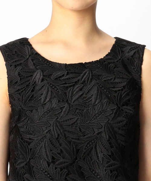 NARACAMICIE(ナラカミーチェ)の「【セットアップ対応】リーフケミカルレースノースリーブブラウス(シャツ/ブラウス・レディース・ブラック・MEDIUM/SMALL/LARGE)」の5枚目の写真