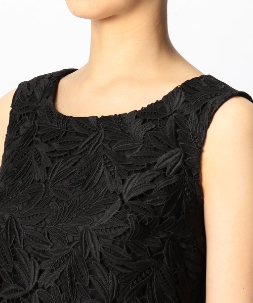 NARACAMICIE(ナラカミーチェ)の「【セットアップ対応】リーフケミカルレースノースリーブブラウス(シャツ/ブラウス・レディース・ブラック・MEDIUM/SMALL/LARGE)」の6枚目の写真