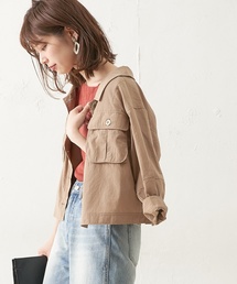 natural couture | 後ろレースアップミリタリーシャツブルゾン(ブルゾン)