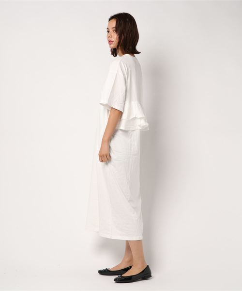 M バックフリルワンピース ホワイト