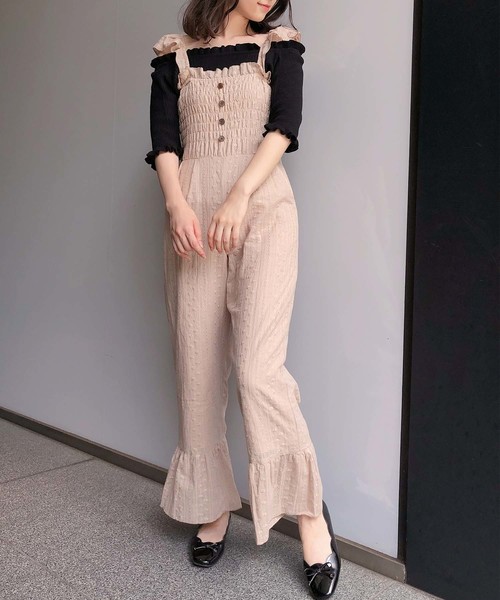 one after another NICE CLAUP(ワンアフターアナザーナイスクラップ)の「フリフリオフショルダートップス(ニット/セーター・レディース・オフホワイト/ブラック/ブラウン系その他/グリーン系その他/パープル系その他・FREE)」の8枚目の写真