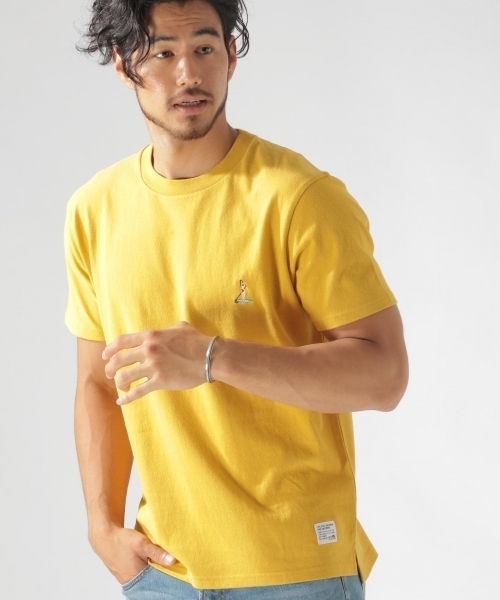 BAYFLOW(ベイフロー)の「PLAY GIRL刺繍SST(Tシャツ/カットソー・メンズ・ホワイト/パープル/サックスブルー/マスタード・SMALL/MEDIUM/LARGE)」の4枚目の写真