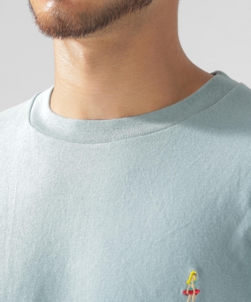 BAYFLOW(ベイフロー)の「PLAY GIRL刺繍SST(Tシャツ/カットソー・メンズ・ホワイト/パープル/サックスブルー/マスタード・SMALL/MEDIUM/LARGE)」の8枚目の写真