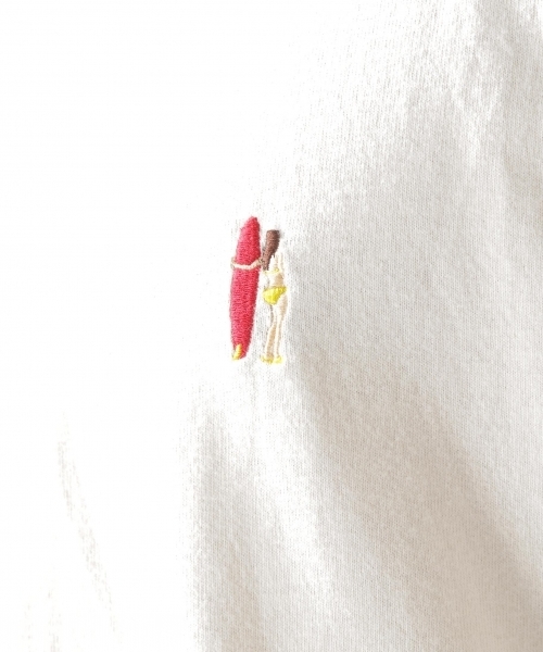BAYFLOW(ベイフロー)の「PLAY GIRL刺繍SST(Tシャツ/カットソー・メンズ・ホワイト/パープル/サックスブルー/マスタード・SMALL/MEDIUM/LARGE)」の16枚目の写真