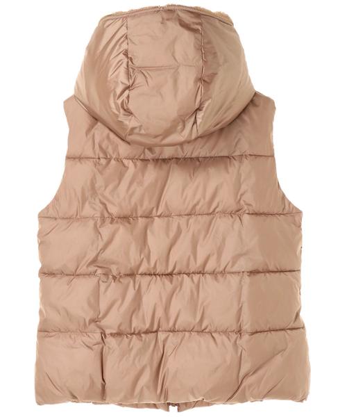 YECCA VECCA(イェッカヴェッカ)の「・フードエコファーベスト(ベスト・レディース・ネイビー/キャメル・FREE)」の10枚目の写真