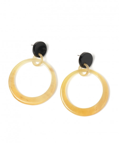 BAYFLOW（ベイフロー）の「ホーンランダムピアス2（ピアス（両耳用）・レディース・キャメル/ダークブラウン/ナチュラル/ブラウン/モカ・FREE）」の13枚目の写真