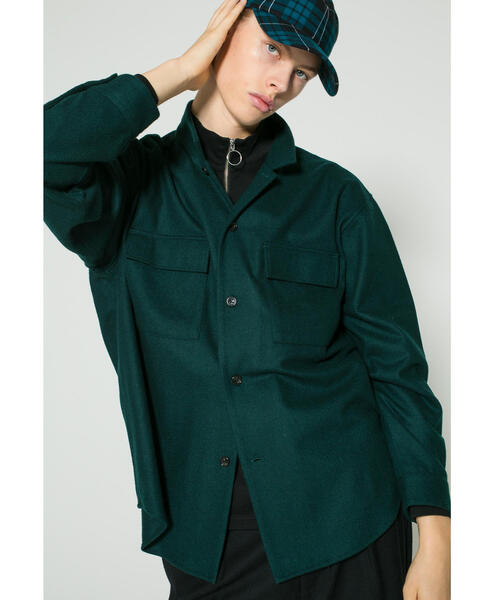 MONKEY TIME（モンキータイム）の「＜monkey time＞ FLANO SHORT COLLAR SHIRT/シャツ ◆（シャツ/ブラウス・メンズ・ダークグリーン/ブラウン・LARGE/X-LARGE/SMALL/MEDIUM）」の6枚目の写真