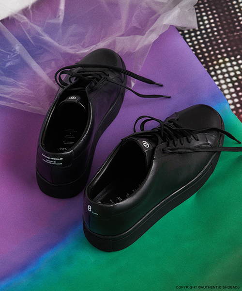 FOOTSTOCK ORIGINALS（フットストックオリジナルズ）の「【FOOTSTOCK】MINIMAL SIX-HOLE SNEAKERS（スニーカー・メンズ・ブラック系その他2/ホワイト/ブラック・8/9/7）」の20枚目の写真