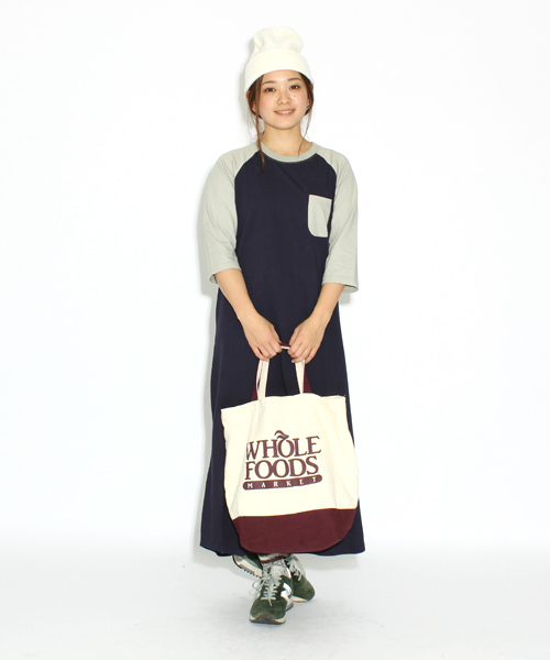 BEAMS BOY（ビームスボーイ）の「△BEAMS BOY / ポケット ラグラン3/4 **（ワンピース・レディース・ライトグレー/ワイン・ONE SIZE）」の12枚目の写真