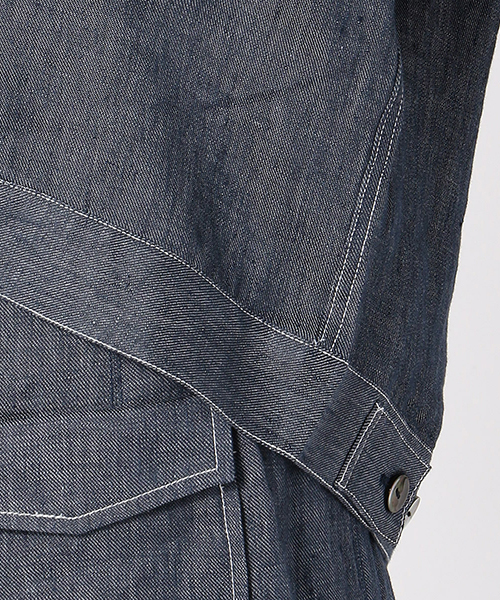 COMME CA ISM(コムサイズム)の「《麻デニム》 ビッグ Gジャン(デニムジャケット・レディース・ネイビー・SMALL/MEDIUM/LARGE/X-LARGE)」の8枚目の写真