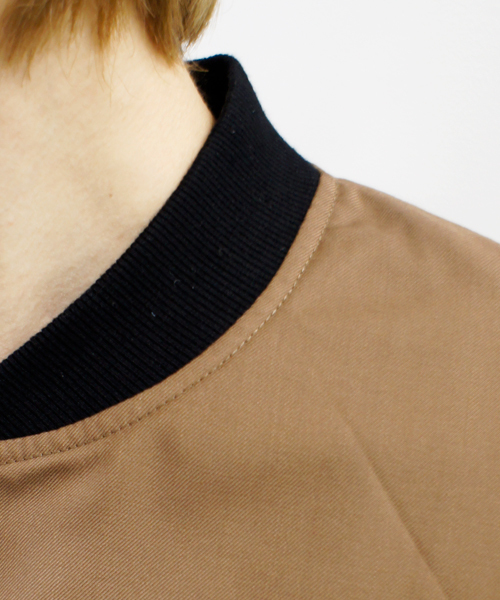 CIAOPANIC（チャオパニック）の「【TOOL FOR Ciaopanic】TR/PU LEATHER 切り替えスタジャン（スタジャン・メンズ・チャコールグレー/ネイビー/キャメル・MEDIUM/LARGE/SMALL）」の10枚目の写真