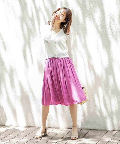 12Twelve Agenda（トゥエルブ　アジェンダ）の「UVリブショートニットカーディガン（カーディガン/ボレロ・レディース・ブラック/パープル/ネイビー/ブラウン/オフホワイト/ラベンダー・M）」の11枚目の写真