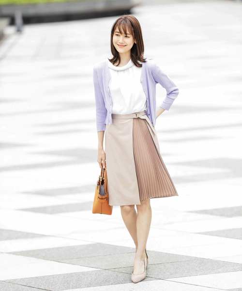 12Twelve Agenda（トゥエルブ　アジェンダ）の「UVリブショートニットカーディガン（カーディガン/ボレロ・レディース・ブラック/パープル/ネイビー/ブラウン/オフホワイト/ラベンダー・M）」の8枚目の写真