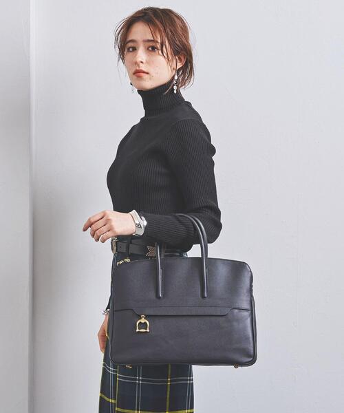 UWSC ユナイテッドアローズ　コットン リブ ハイネックニット　フレアスカート UNITED ARROWS（ユナイテッドアローズ）の「UWSC W/PE リブ