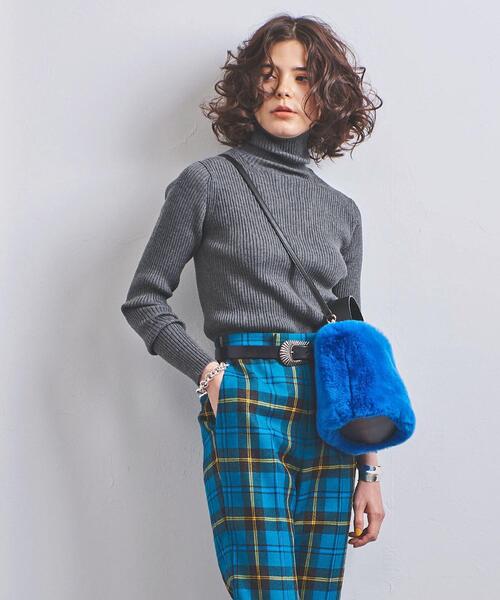 UNITED ARROWS(ユナイテッドアローズ)の「UWSC W/PE リブ タートルネック ニット†(ニット/セーター・レディース・ダークグレー/ベージュ/ブラック/ロイヤルブルー・FREE)」の17枚目の写真