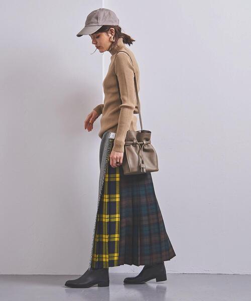 UWSC ユナイテッドアローズ　コットン リブ ハイネックニット　フレアスカート UNITED ARROWS（ユナイテッドアローズ）の「UWSC W/PE リブ