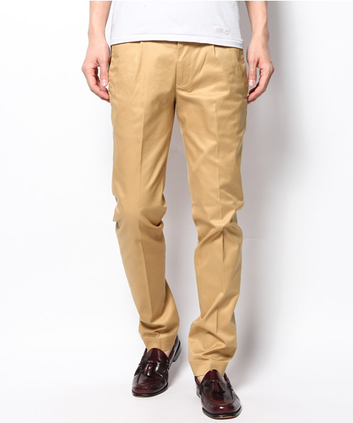 ABAHOUSE(アバハウス)の「ウエポンストレッチコールドマーセ テーパードパンツ(スラックス・メンズ・ホワイト/キャメル・1/2/3/4)」の2枚目の写真