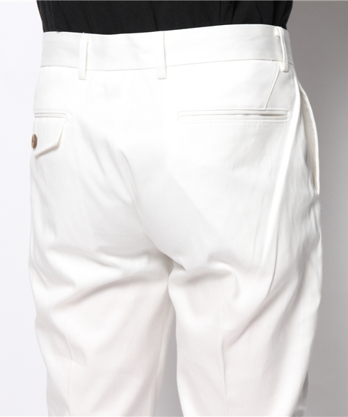 ABAHOUSE(アバハウス)の「ウエポンストレッチコールドマーセ テーパードパンツ(スラックス・メンズ・ホワイト/キャメル・1/2/3/4)」の4枚目の写真