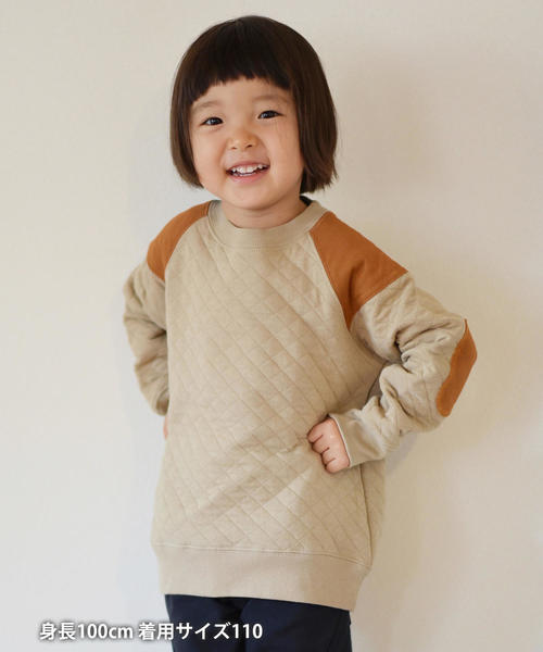 coen（コーエン）の「【定番人気・coen キッズ / ジュニア】キルティングクスウェット/トレーナー（スウェット・キッズ・ネイビー/ベージュ/ダークグレー/コバルトブルー・120/130/150/140/100/110）」の11枚目の写真