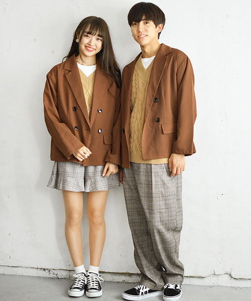 PairPair（ペアペア）の「ダブルゆるテーラードジャケット（テーラードジャケット・レディース・ライトブラウン/モカ/ブラウン系その他・FREE）」の4枚目の写真