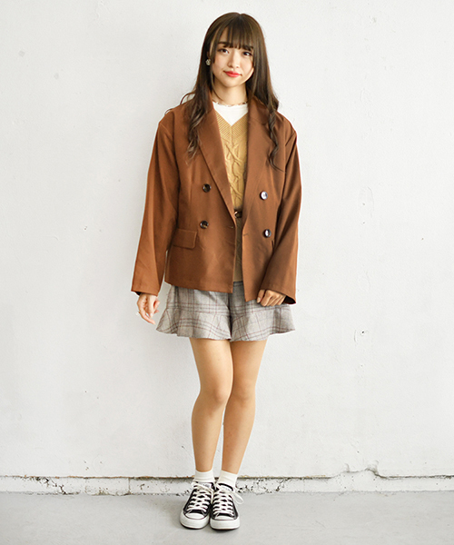 PairPair（ペアペア）の「ダブルゆるテーラードジャケット（テーラードジャケット・レディース・ライトブラウン/モカ/ブラウン系その他・FREE）」の6枚目の写真