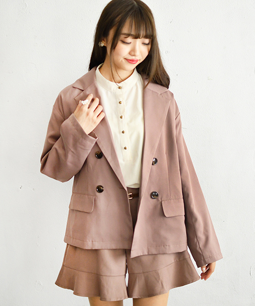 PairPair（ペアペア）の「ダブルゆるテーラードジャケット（テーラードジャケット・レディース・ライトブラウン/モカ/ブラウン系その他・FREE）」の15枚目の写真