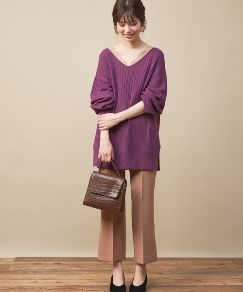 natural couture(ナチュラルクチュール)の「PP美シルエットフレアパンツ(その他パンツ・レディース・キャメル/レンガ/ブラック/ダークブラウン・FREE)」の1枚目の写真
