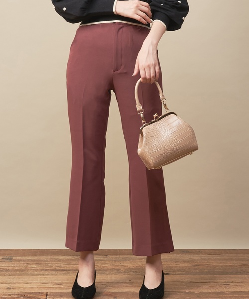 natural couture(ナチュラルクチュール)の「PP美シルエットフレアパンツ(その他パンツ・レディース・キャメル/レンガ/ブラック/ダークブラウン・FREE)」の2枚目の写真