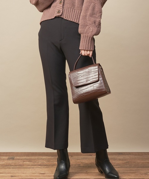 natural couture(ナチュラルクチュール)の「PP美シルエットフレアパンツ(その他パンツ・レディース・キャメル/レンガ/ブラック/ダークブラウン・FREE)」の3枚目の写真