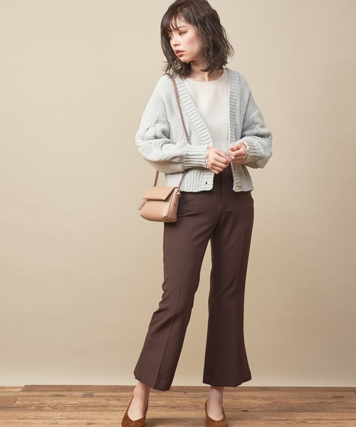 natural couture(ナチュラルクチュール)の「PP美シルエットフレアパンツ(その他パンツ・レディース・キャメル/レンガ/ブラック/ダークブラウン・FREE)」の22枚目の写真