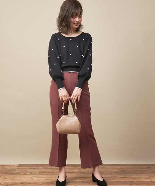 natural couture(ナチュラルクチュール)の「PP美シルエットフレアパンツ(その他パンツ・レディース・キャメル/レンガ/ブラック/ダークブラウン・FREE)」の17枚目の写真