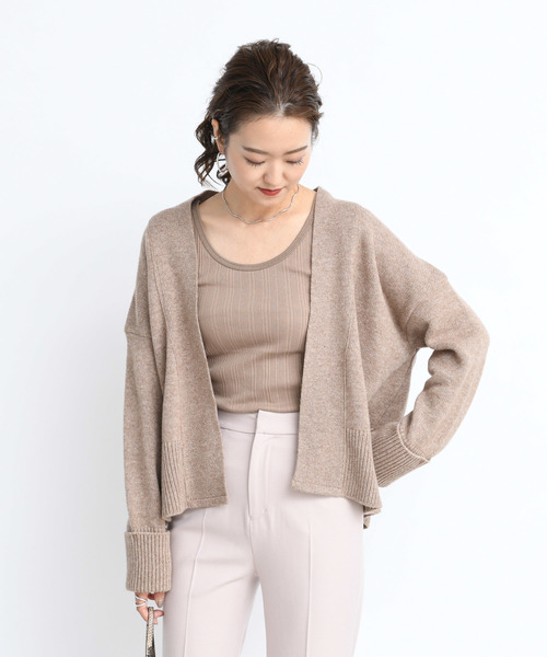 DouDou（ドゥドゥ）の「紐ベルト付カーディガン（カーディガン/ボレロ・レディース・ベージュ/ブラウン/オフホワイト・FREE）」の17枚目の写真