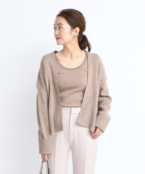 DouDou（ドゥドゥ）の「紐ベルト付カーディガン（カーディガン/ボレロ・レディース・ベージュ/ブラウン/オフホワイト・FREE）」の18枚目の写真