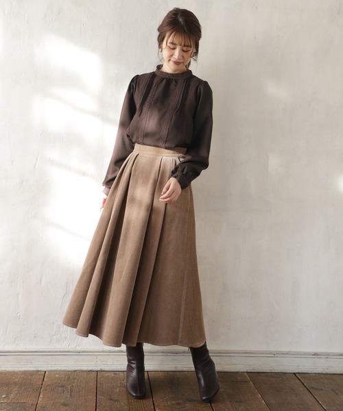 one after another NICE CLAUP(ワンアフターアナザーナイスクラップ)の「【ZOZO限定】スタンドカラー レース付きブラウス(シャツ/ブラウス・レディース・ブラウン/オフホワイト/ピンクベージュ・FREE)」の11枚目の写真