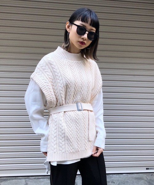 PAGEBOY（ページボーイ）の「ウエストマークベスト（Tシャツ/カットソー・レディース・ブラック/ベージュ/オフホワイト・FREE）」の19枚目の写真