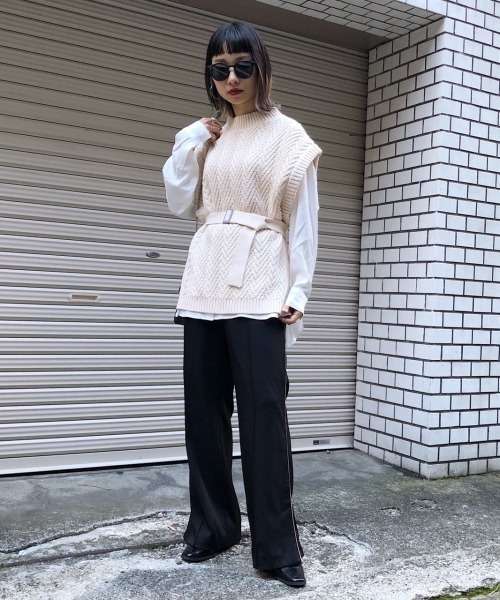 PAGEBOY（ページボーイ）の「ウエストマークベスト（Tシャツ/カットソー・レディース・ブラック/ベージュ/オフホワイト・FREE）」の11枚目の写真