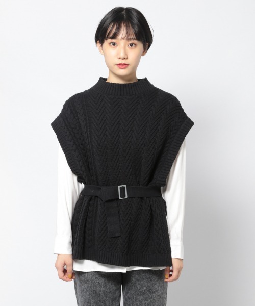 PAGEBOY（ページボーイ）の「ウエストマークベスト（Tシャツ/カットソー・レディース・ブラック/ベージュ/オフホワイト・FREE）」の9枚目の写真